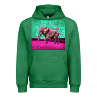 Emerald colorful elephant Urban Hoodie - LillyAllenDesigns