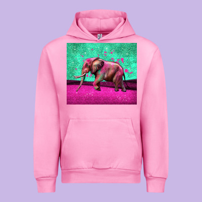 Colorful Elephant Urban Hoodie Designed By Lillyallendesigns