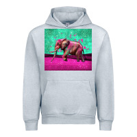 Heather Grey colorful elephant Urban Hoodie - LillyAllenDesigns
