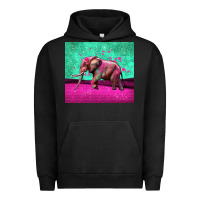Pigment Black colorful elephant Urban Hoodie - LillyAllenDesigns
