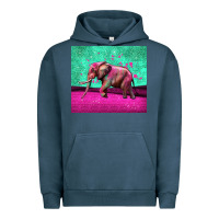 Pigment Midnight Navy colorful elephant Urban Hoodie - LillyAllenDesigns