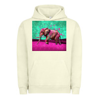 Pigment Pistachio colorful elephant Urban Hoodie - LillyAllenDesigns