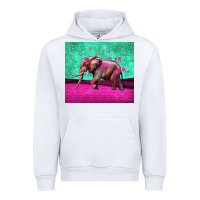 White colorful elephant Urban Hoodie - LillyAllenDesigns