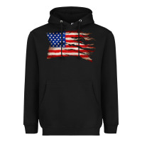 Black tattered american flag Heavyweight Hoodie - Zillion Design Studio