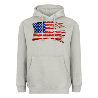 Moon Dust tattered american flag Heavyweight Hoodie - Zillion Design Studio