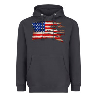 Smoke tattered american flag Heavyweight Hoodie - Zillion Design Studio