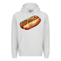 Dove Grey American hot dog Premium Hoodie - AdoDesignShop
