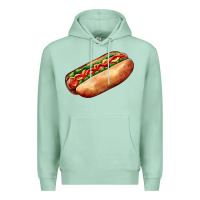 Seafoam American hot dog Premium Hoodie - AdoDesignShop