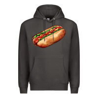 Smoke American hot dog Premium Hoodie - AdoDesignShop