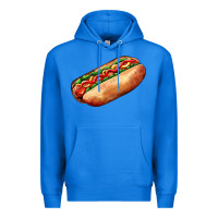 True Royal American hot dog Premium Hoodie - AdoDesignShop
