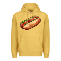 Antique Gold American hot dog Premium Hoodie - AdoDesignShop