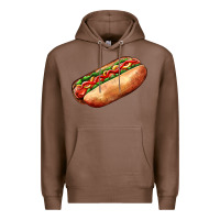 Chestnut American hot dog Premium Hoodie - AdoDesignShop