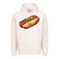 Pale Pink American hot dog Premium Hoodie - AdoDesignShop