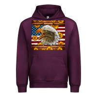 Mauve Wine American Flag Eagle Urban Hoodie - LillyAllenDesigns
