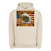 Pigment French Oak American Flag Eagle Urban Hoodie - LillyAllenDesigns