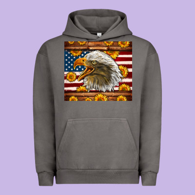 American Flag Eagle Urban Hoodie Designed By Lillyallendesigns