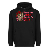 Black roses are red inside i'm dead Skull Heavyweight Hoodie - RanaPortraitStore