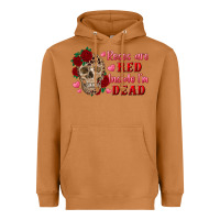Roses Are Red Inside I'm Dead Skull Heavyweight Hoodie | Teevron