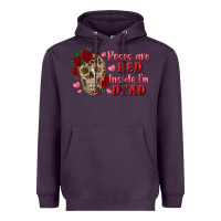 Plum roses are red inside i'm dead Skull Heavyweight Hoodie - RanaPortraitStore
