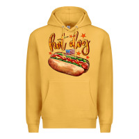 Mustard hot dog Premium Hoodie - AdoDesignShop