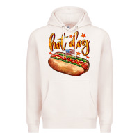 Pale Pink hot dog Premium Hoodie - AdoDesignShop
