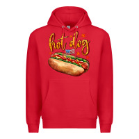 Red hot dog Premium Hoodie - AdoDesignShop