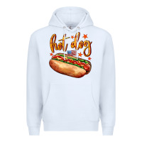 White hot dog Premium Hoodie - AdoDesignShop