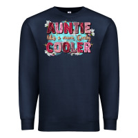 Navy auntie like mom only cooler Premium Sweatshirt - Zillion Design Studio
