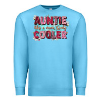 Ocean Blue auntie like mom only cooler Premium Sweatshirt - Zillion Design Studio