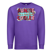 Purple auntie like mom only cooler Premium Sweatshirt - Zillion Design Studio