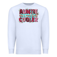 White auntie like mom only cooler Premium Sweatshirt - Zillion Design Studio