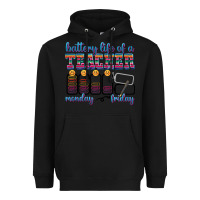 Black battery life of a teacher Heavyweight Hoodie - texasbilliewilder