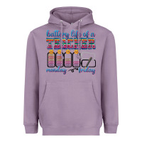 Lavender battery life of a teacher Heavyweight Hoodie - texasbilliewilder