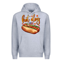 Heather Grey hot dog Premium Hoodie - AdoDesignShop