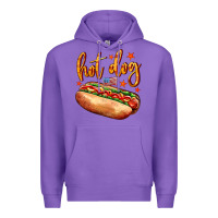 Purple hot dog Premium Hoodie - AdoDesignShop