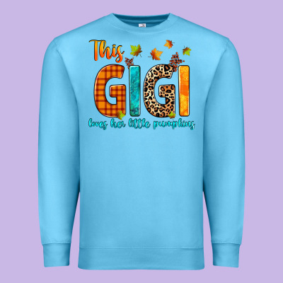 This Gigi Loves Her Little Pumpkins Premium Sweatshirt Designed By Texasbilliewilder