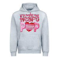 Heather Grey you make my heart pop Urban Hoodie - NancyCooperArtShop