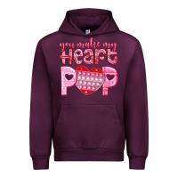 Mauve Wine you make my heart pop Urban Hoodie - NancyCooperArtShop