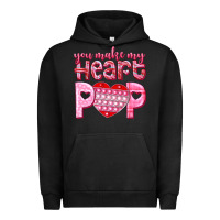 Pigment Black you make my heart pop Urban Hoodie - NancyCooperArtShop