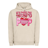 Pigment French Oak you make my heart pop Urban Hoodie - NancyCooperArtShop