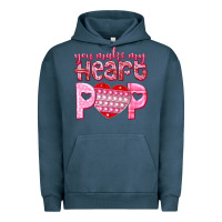 Pigment Midnight Navy you make my heart pop Urban Hoodie - NancyCooperArtShop