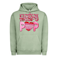 Pigment Oil Green you make my heart pop Urban Hoodie - NancyCooperArtShop