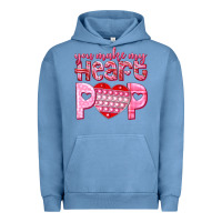 Pigment Pebble Blue you make my heart pop Urban Hoodie - NancyCooperArtShop