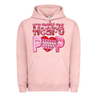 Pigment Salmon you make my heart pop Urban Hoodie - NancyCooperArtShop