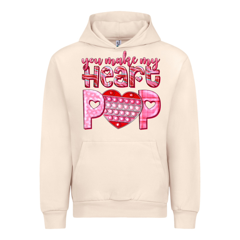 You Make My Heart Pop Urban Hoodie by NancyCooperArtShop | Teevron