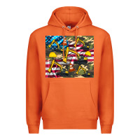 Carrot excavator American flag Premium Hoodie - Artiststas