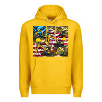 Lemon excavator American flag Premium Hoodie - Artiststas