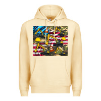 Pina Colada excavator American flag Premium Hoodie - Artiststas