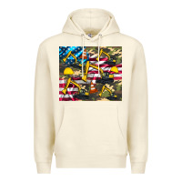 Sandshell excavator American flag Premium Hoodie - Artiststas