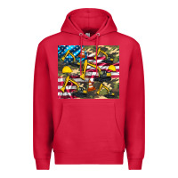 Cardinal excavator American flag Premium Hoodie - Artiststas